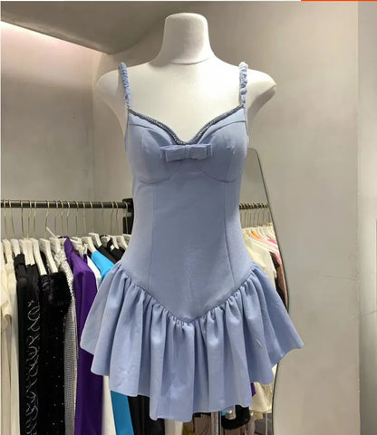 Sweet Pink Strapless Bow Mini Party Dress Homecoming Dress TP2162