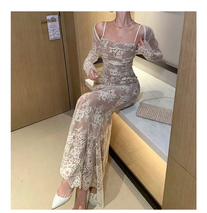 Sexy Sisters Strapless Lace Mermaid Ankle-Length Ball Gown TP2167