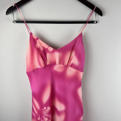 Vintage Pink Floral Ruffle Strap Short Ball Gown Evening Dress TP2211
