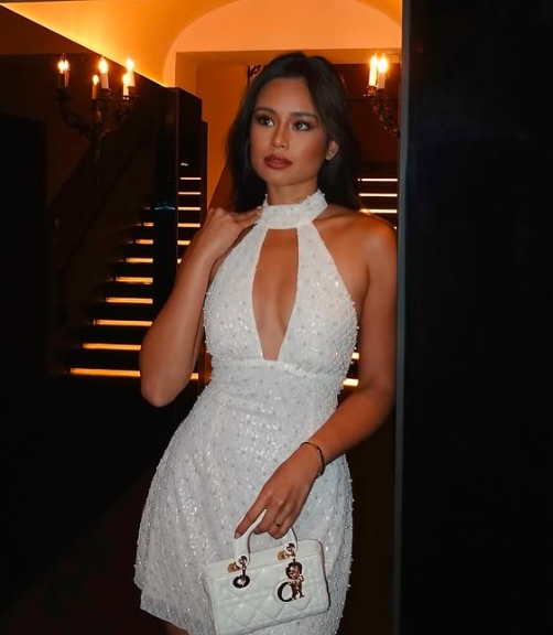 Elegante vestido de noche blanco con escote redondo y hombros descubiertos, minivestido de fiesta con aberturas, TP2240