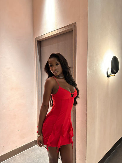 Sexy Burgundy Strap Mini Birthday Party Dress Prom Dress TP2347