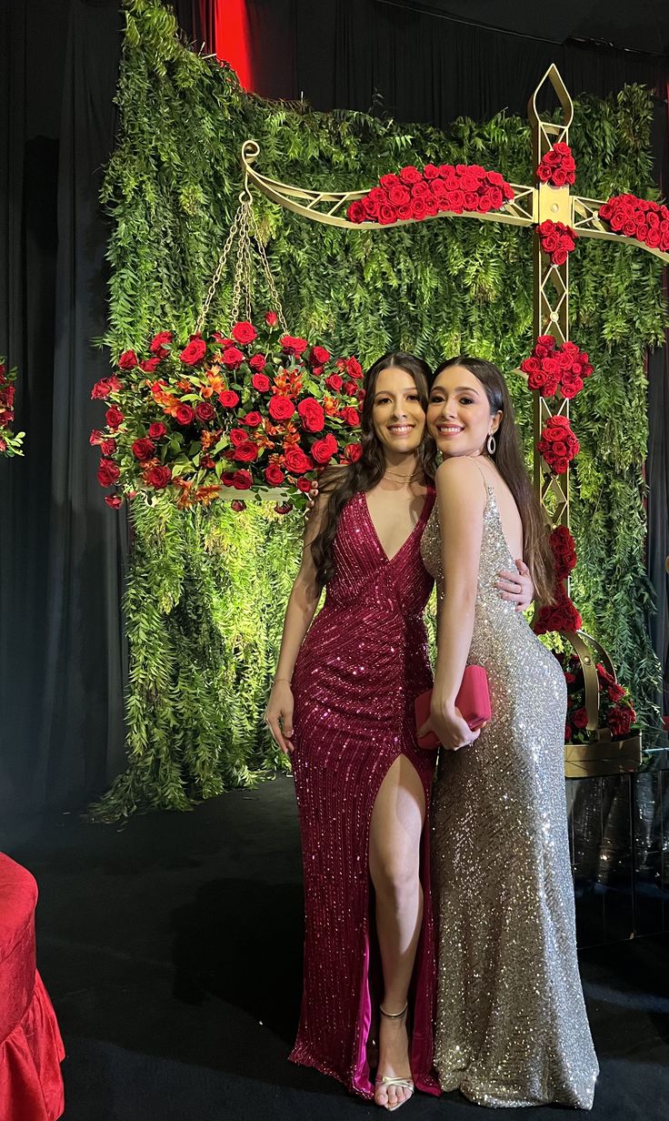 Elegant Mermaid Burgundy Slit V Neck Sequin Formal Prom Dress Evening Gown TP2416