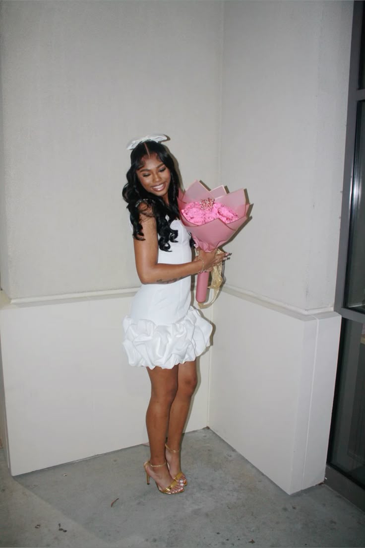 Cute White Off Shoulder Puff Skirt Short Party Dress Homecoming Dress TP2456