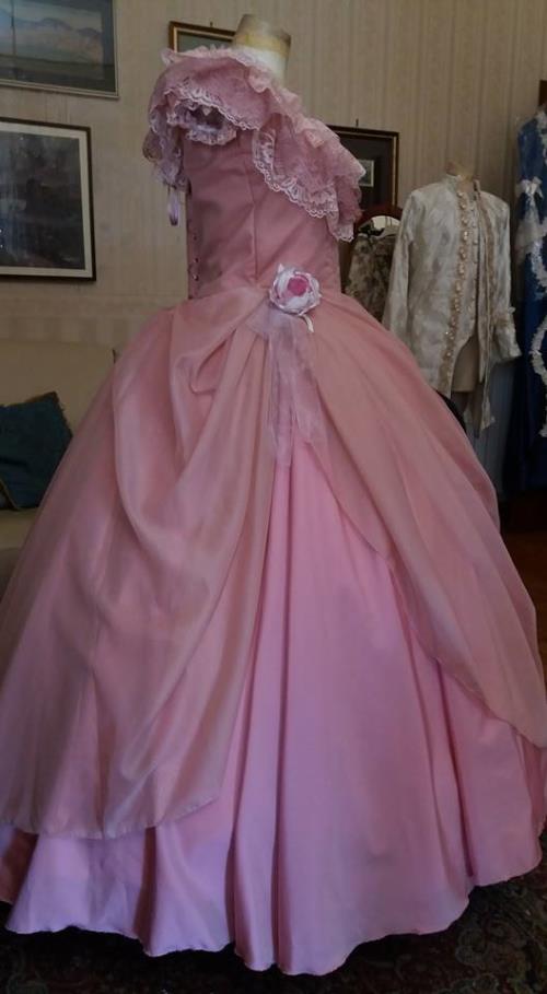 Vestido de noche largo estilo palacio francés vintage con encaje, corte A, TP2542