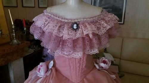 Vestido de noche largo estilo palacio francés vintage con encaje, corte A, TP2542