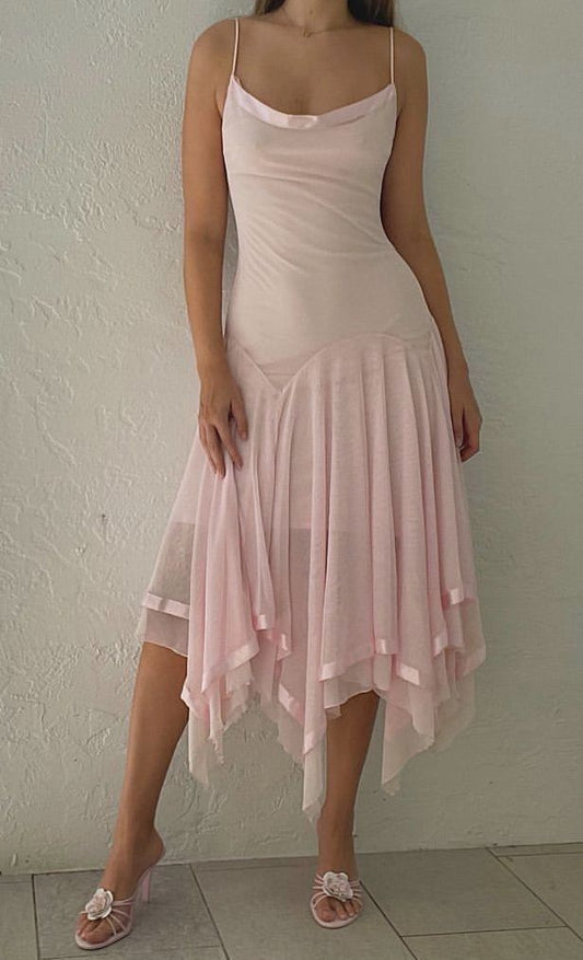 Simple Pink Strapless Sleeveless A-Line Chiffon Length Ankle Party Dress Homecoming Dress TP2552