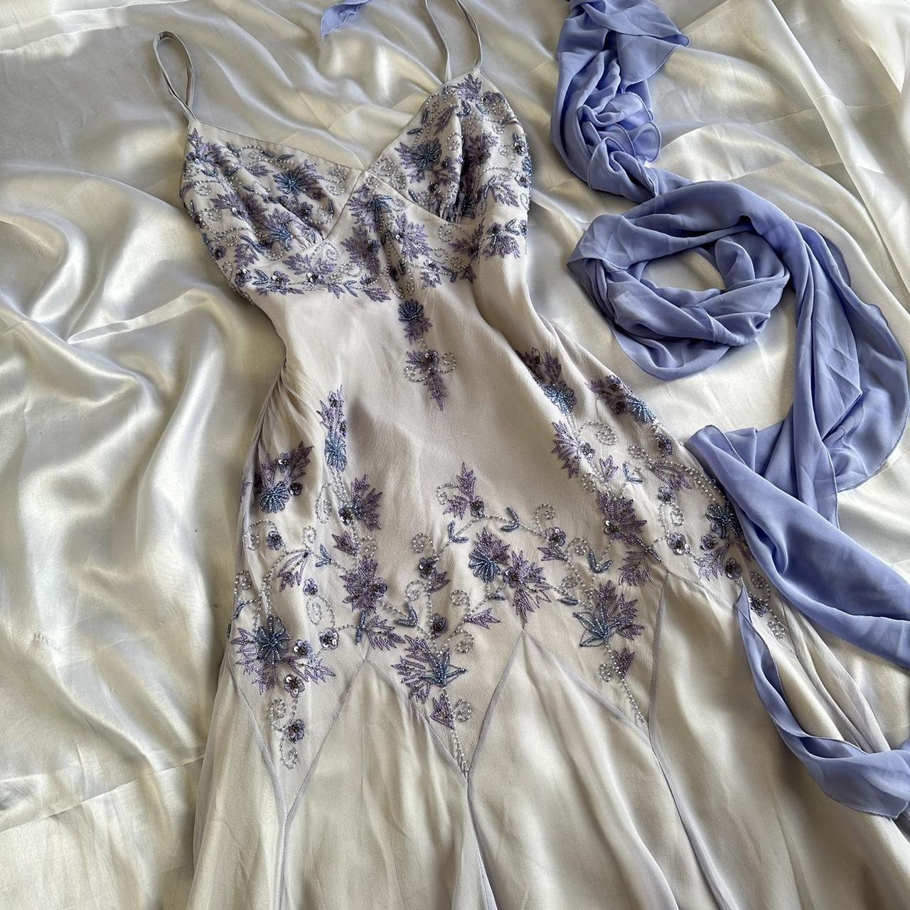 Vestido de noche vintage de gasa con cuentas, sin mangas y sin tirantes, TP2605