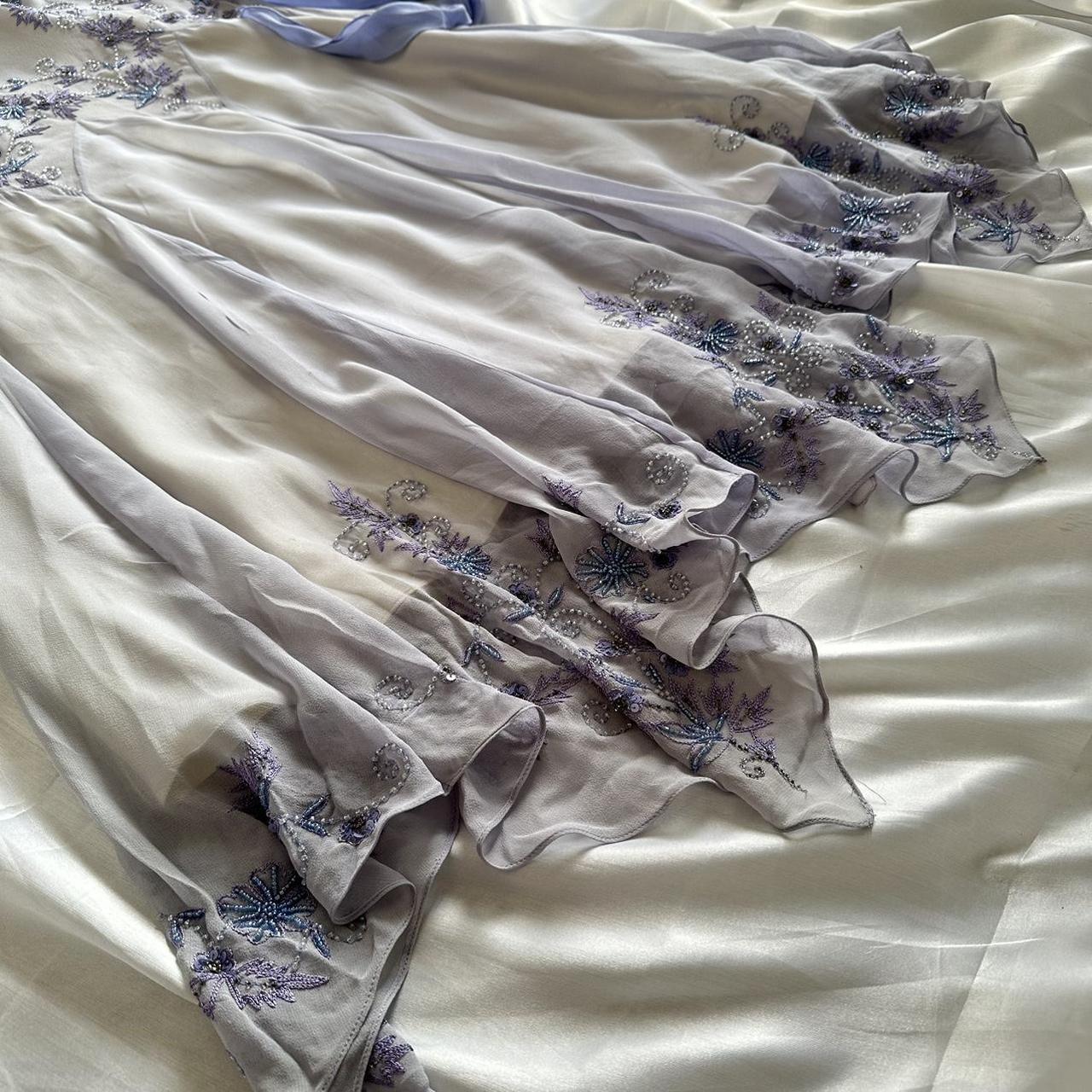 Vestido de noche vintage de gasa con cuentas, sin mangas y sin tirantes, TP2605