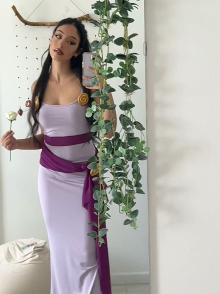 Vestido de fiesta largo tipo sirena, sin tirantes, color morado, encantador, TP2617