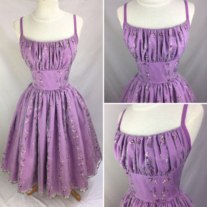 Vintage Purple A-line Strap Embroidered Short Prom Dress Homecoming Dress TP2687