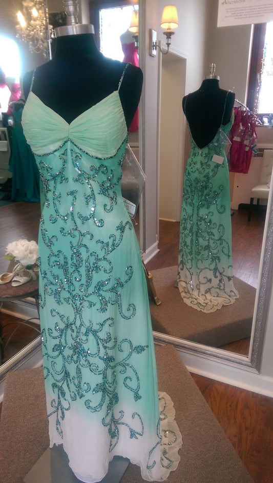 Vestido de fiesta vintage de sirena, largo, de gasa, sin tirantes, con escote en V y lentejuelas, espalda descubierta, TP2718