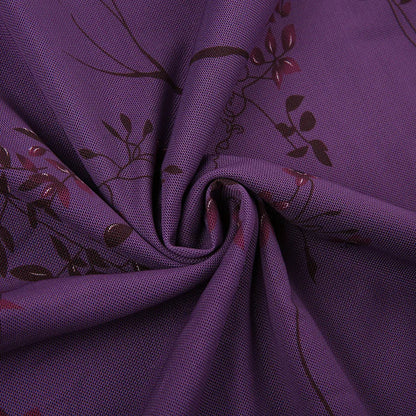 Vestido de fiesta vintage morado con estampado, sin tirantes y volantes de malla, TP2731