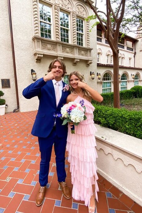 Unique Halter Layered Tulle Prom Dresses, Pink Long Bridesmaid Dresses GP219