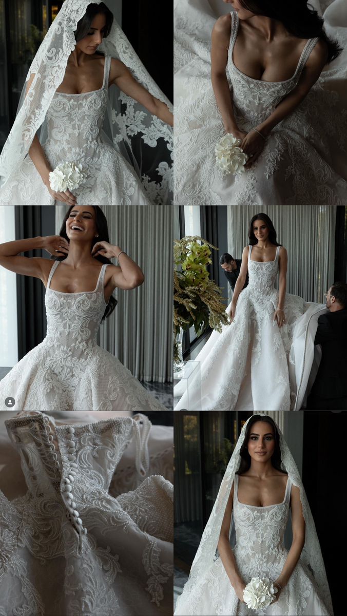 Vestido de novia rústico, vestido de fiesta, escote cuadrado, encaje blanco, tul, largo, para novias de verano, W0143