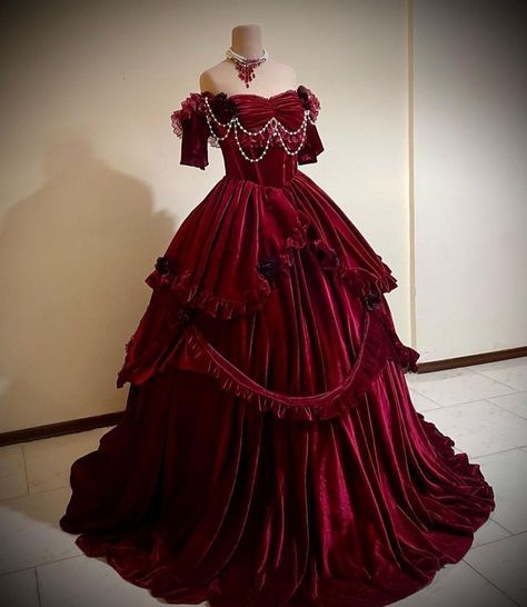 Hermoso vestido de fiesta con hombros descubiertos color burdeos, largo, para quinceañera, formal, de 15 años, para dulces 16, W0321