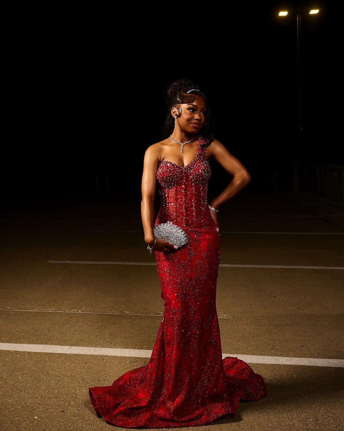 Sexy Mermaid One Shoulder Burgundy Sequin Formal Gown 23rd Birthday Dress Prom Dresses Black Girl 20th Birthday Outfits W0359