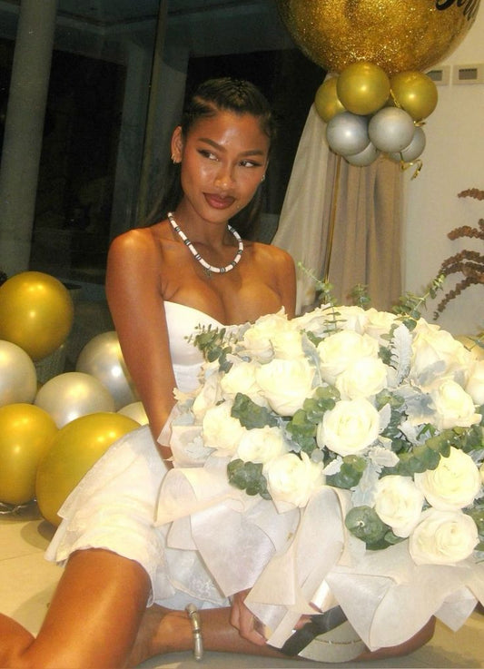Vestido corto blanco de verano con escote en forma de A y escote en forma de corazón para 18 cumpleaños, minivestido de cóctel para 21 cumpleaños, W0491