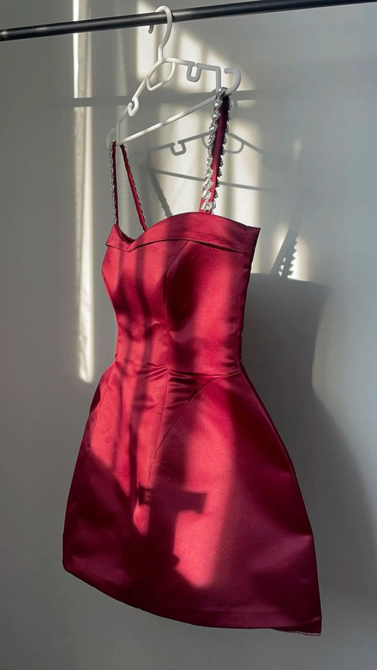 Vestidos de verano para adolescentes de 16 años, con tirantes finos y corte en A, minivestido de cóctel para 18 años, W0546