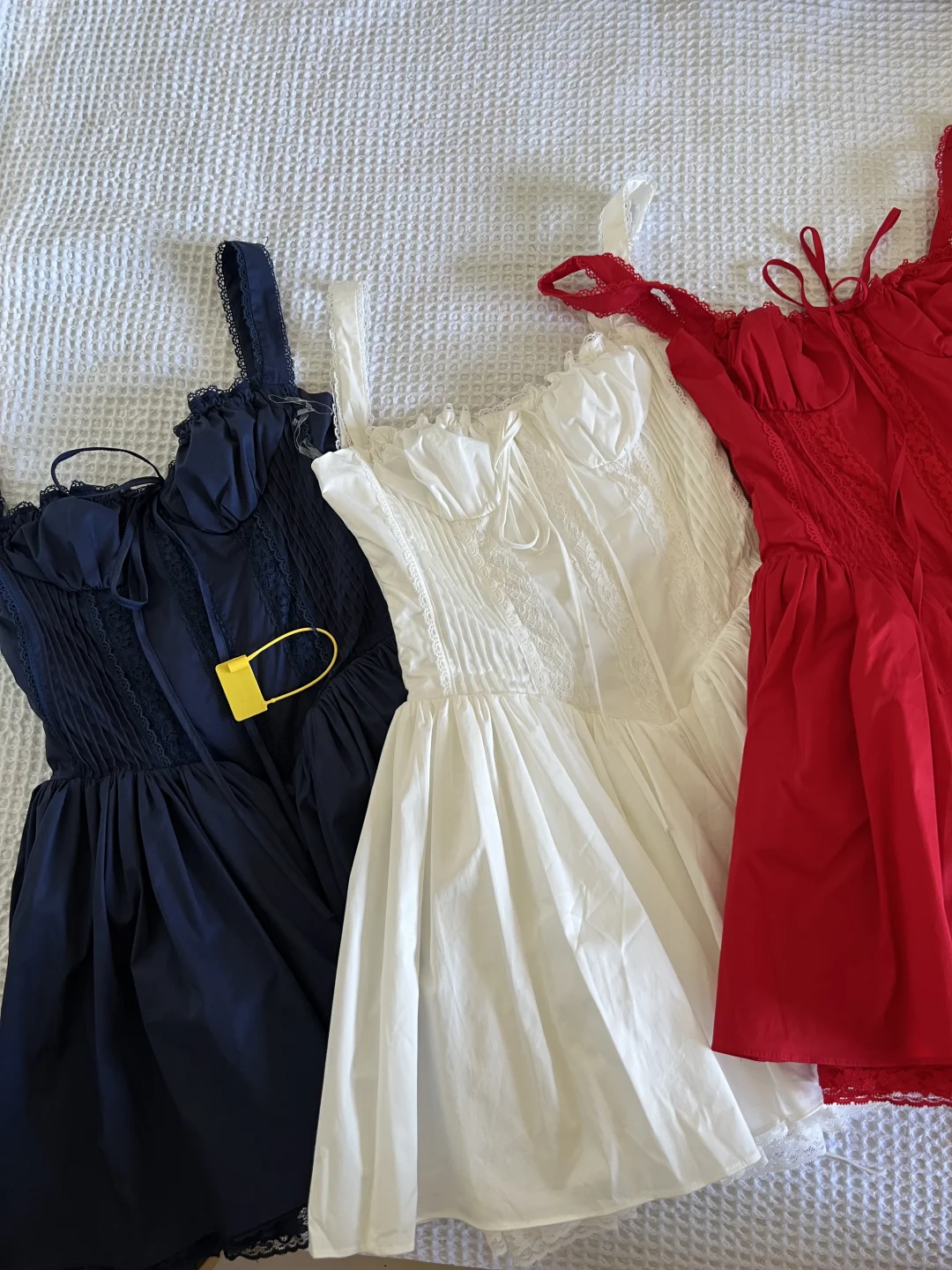 Vestido corto de encaje cuadrado con corte en A para regreso a casa, de verano, para escuela secundaria, 8.º grado, para vacaciones de verano, trajes de cumpleaños W1000