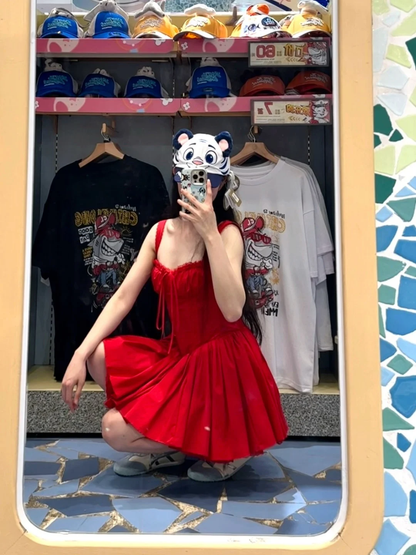 Vestido corto de encaje cuadrado con corte en A para regreso a casa, de verano, para escuela secundaria, 8.º grado, para vacaciones de verano, trajes de cumpleaños W1000