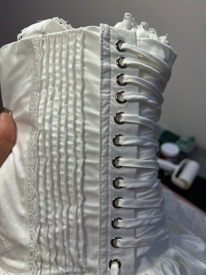 Vestido corto de encaje blanco con corte en A para fiesta de verano, formal, de escuela secundaria, cóctel, cumpleaños, W1002