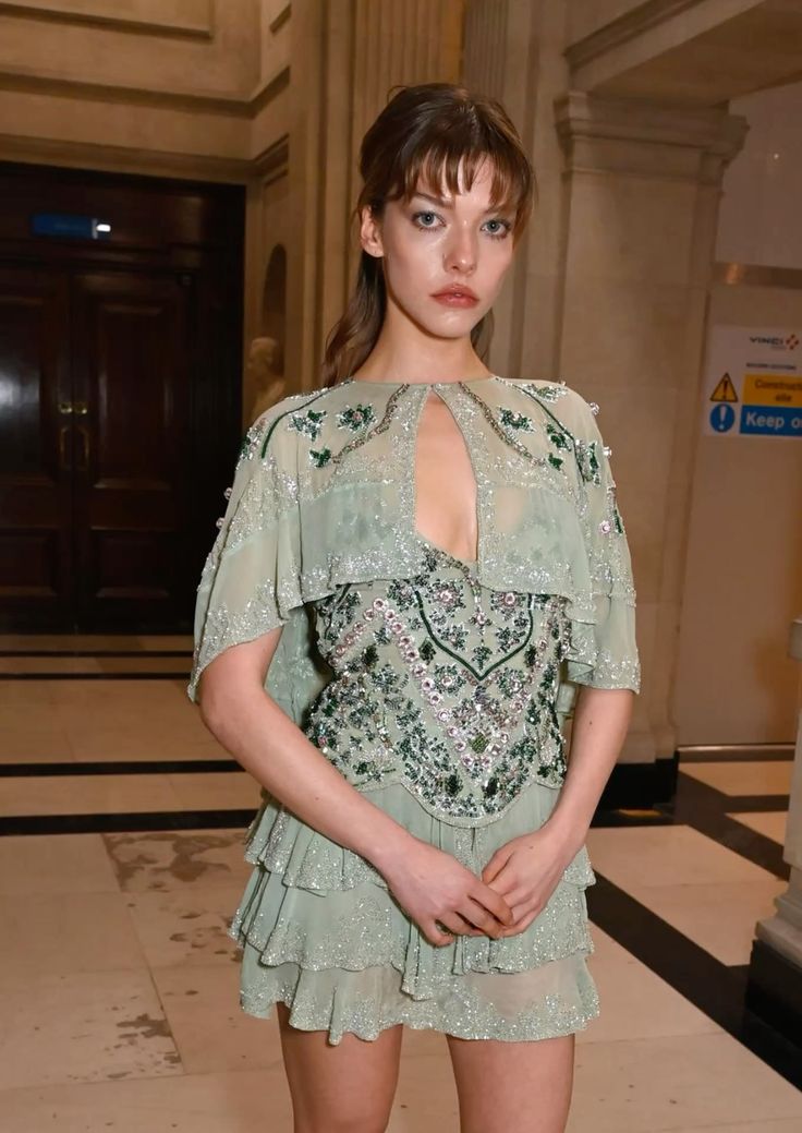 Vestido vintage de gasa verde menta claro con tirantes finos, corte A, para fiesta de 8.º grado, para verano, para escuela secundaria, para cumpleaños, W1153