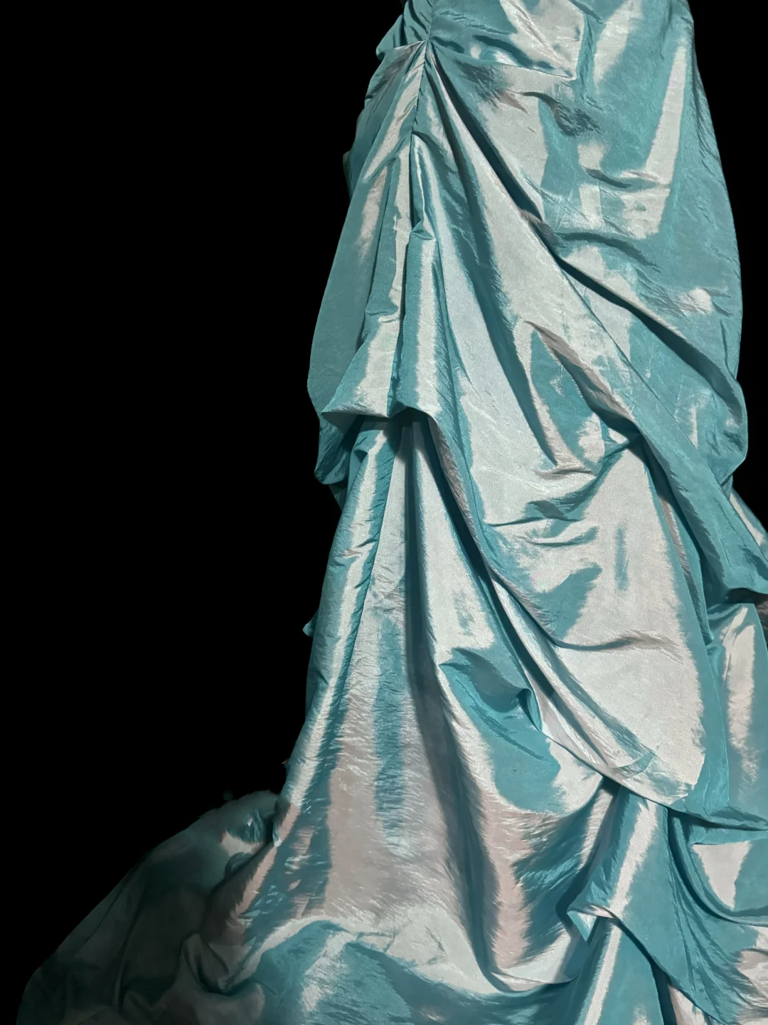 Hermoso vestido de fiesta de tafetán azul con escote corazón, largo para quinceañera, vestido formal de 15 años, vestido de dulces 16 W841