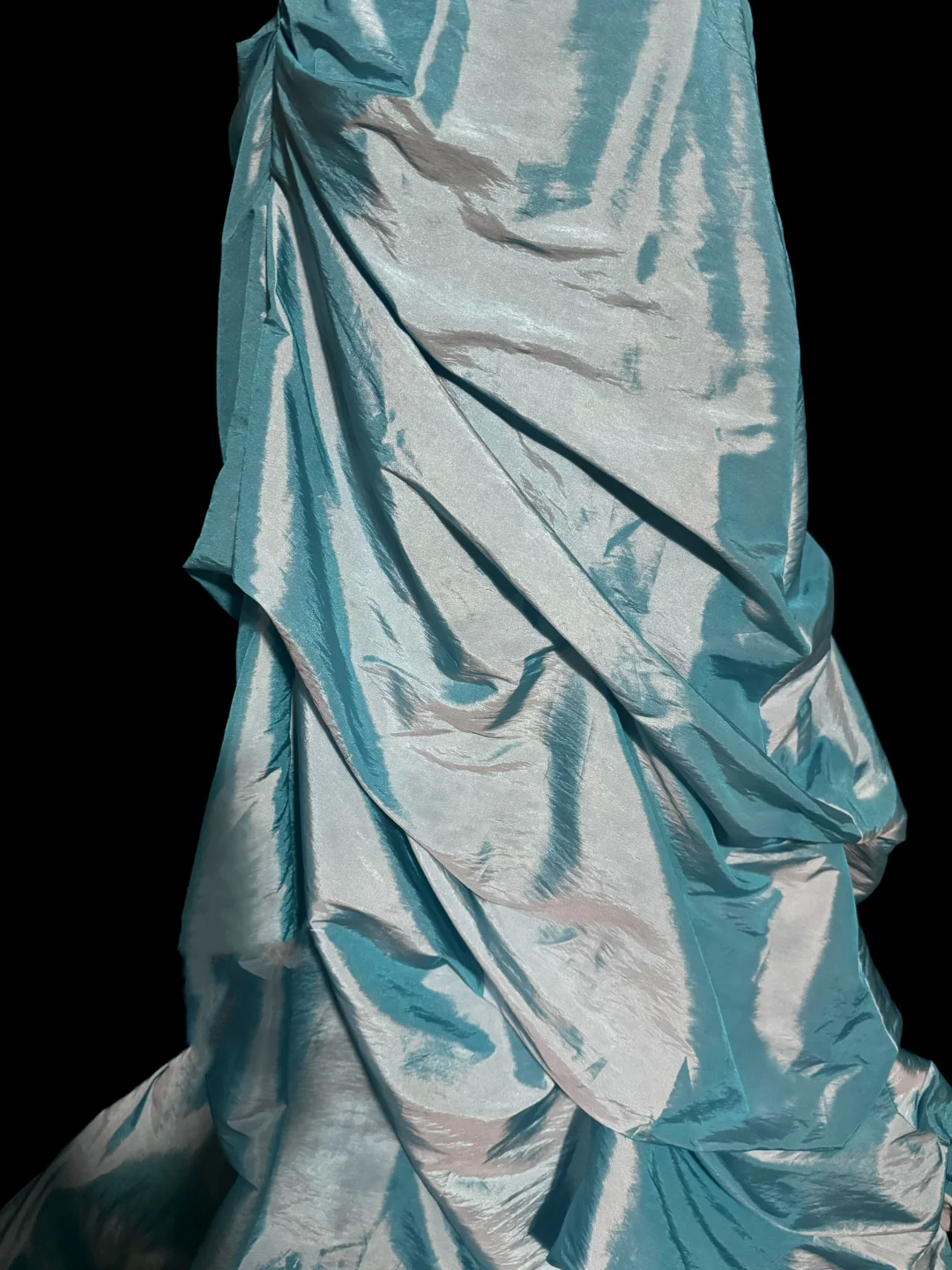 Hermoso vestido de fiesta de tafetán azul con escote corazón, largo para quinceañera, vestido formal de 15 años, vestido de dulces 16 W841
