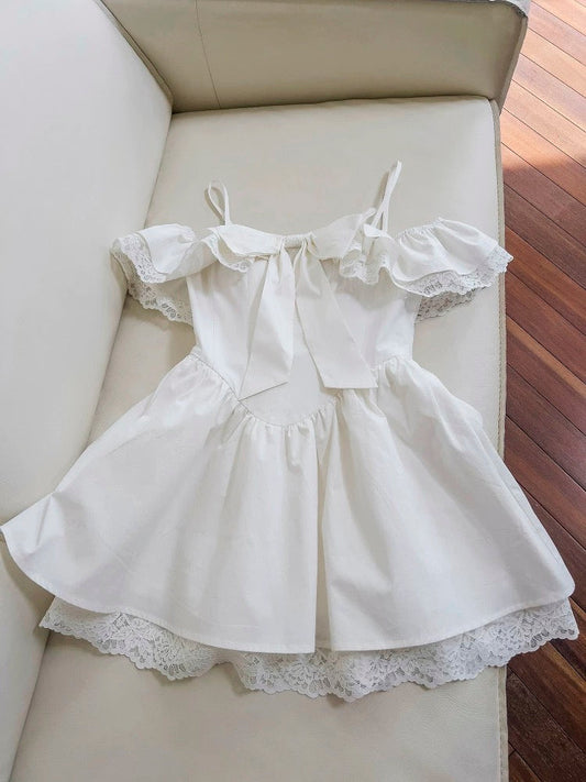 Bonitos vestidos blancos de verano para 16 cumpleaños adolescentes, con tirantes finos, corte A, minivestido para 18 cumpleaños, vestidos de cóctel para mujer W888