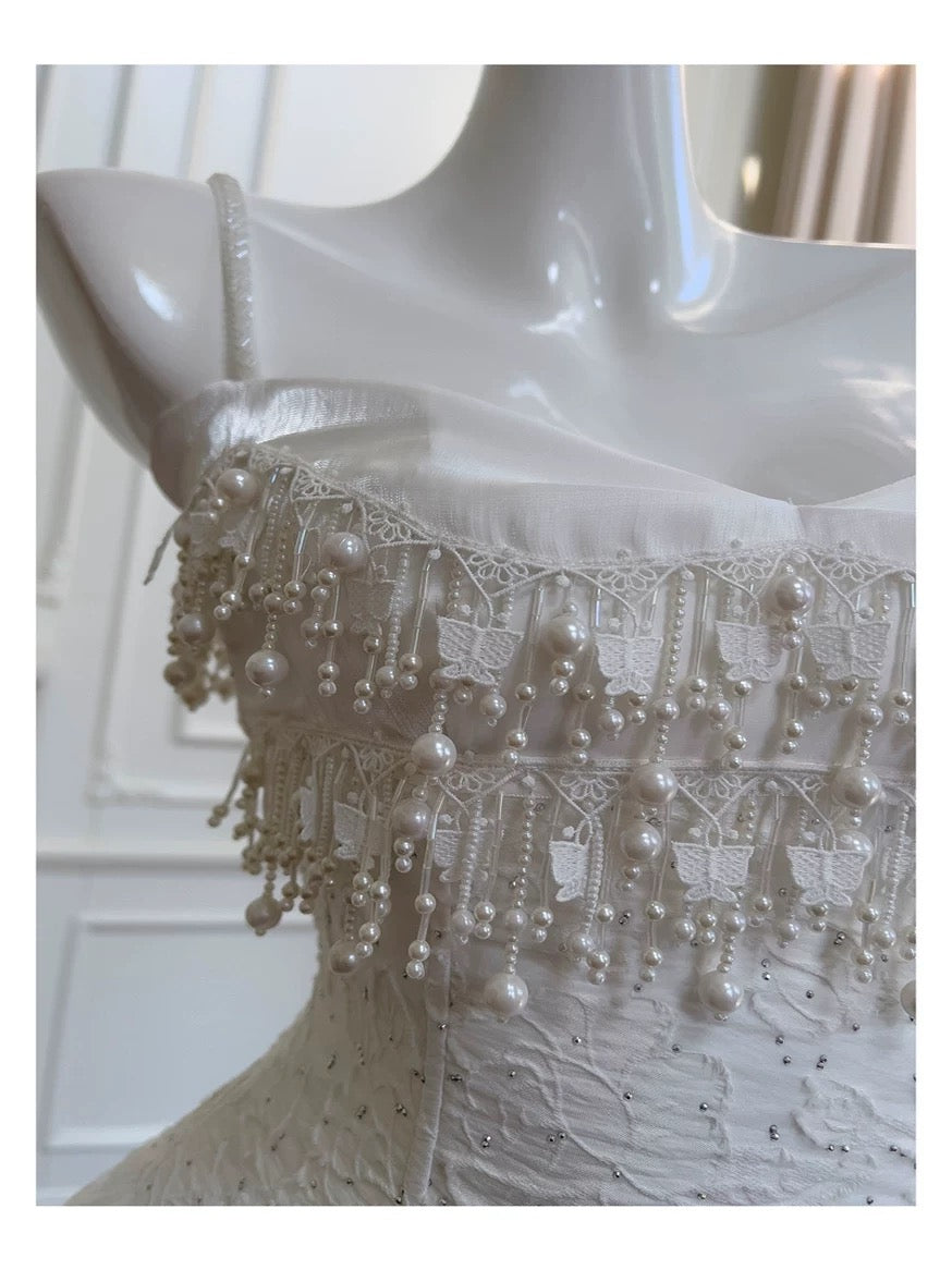 Vestidos de verano con tirantes finos, de encaje y corte alto para adolescentes, para cumpleaños número 16, vestido de cóctel para cumpleaños número 18, W906