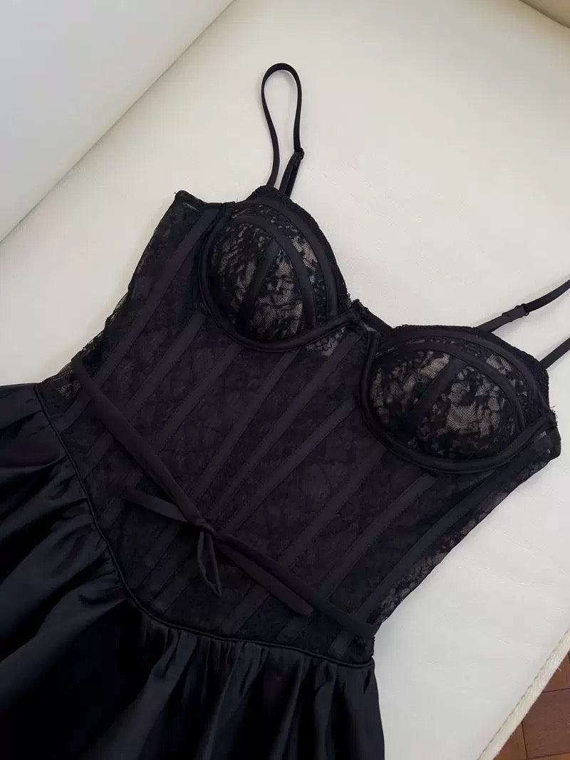 Vestido de fiesta moderno con tirantes finos y encaje negro, vestido formal corto para octavo grado, vestido de verano para escuela secundaria, vestidos de fiesta, trajes de cumpleaños W918