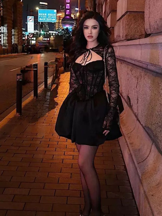 Vestido de fiesta moderno con tirantes finos y encaje negro, vestido formal corto para octavo grado, vestido de verano para escuela secundaria, vestidos de fiesta, trajes de cumpleaños W918
