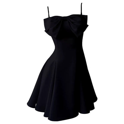 Vestido de fiesta corto de satén blanco con tirantes finos, corte A, moderno, para octavo grado, para verano, para escuela secundaria, para cumpleaños, W920