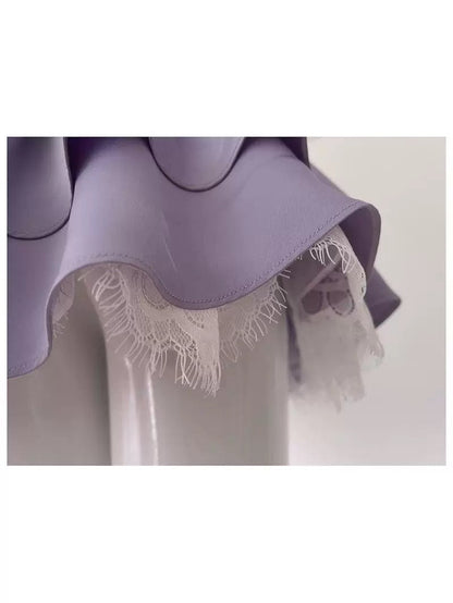Vestido de fiesta moderno con escote corazón, de satén lila, sin mangas, formal, corto, para octavo grado, para regreso a casa, de verano, para escuela secundaria, vestido de cóctel, atuendos de cumpleaños, W925