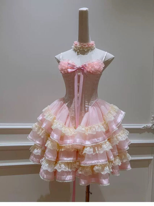 Vestido de fiesta moderno con tirantes finos, encaje rosa, sin mangas, formal, corto, para octavo grado, para fiesta de verano, para escuela secundaria, cóctel, cumpleaños, W927
