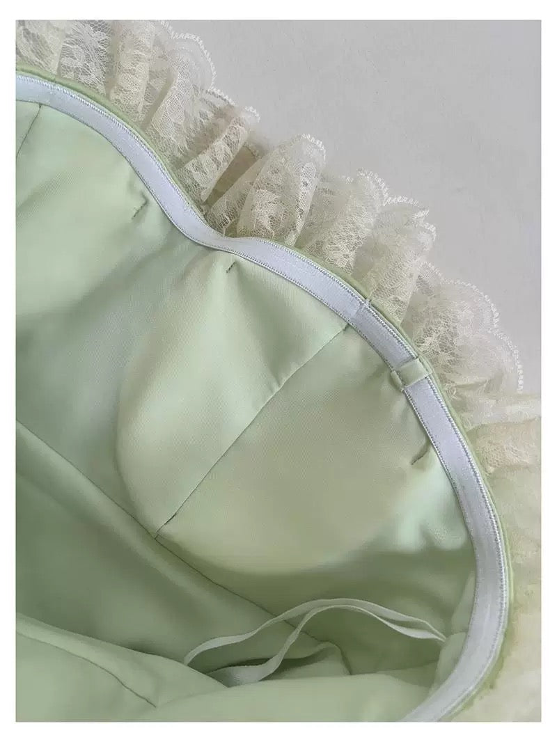 Vestido de fiesta moderno con tirantes finos, verde menta, sin mangas, formal, corto, para octavo grado, de verano, para escuela secundaria, de cóctel, para cumpleaños, W931