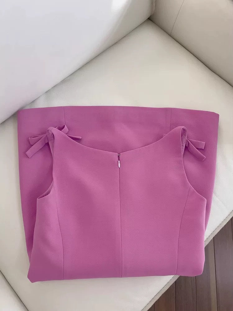 Vestido de fiesta de satén rosa, corto, elegante, con escote cuadrado y corte en A, para octavo grado, de verano, para escuela secundaria, de cumpleaños, W933