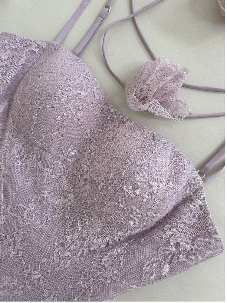Vestido de fiesta de verano para octavo grado, corte A, tirantes finos, encaje lila, sin mangas, formal, corto, para escuela secundaria, cóctel, cumpleaños, W947