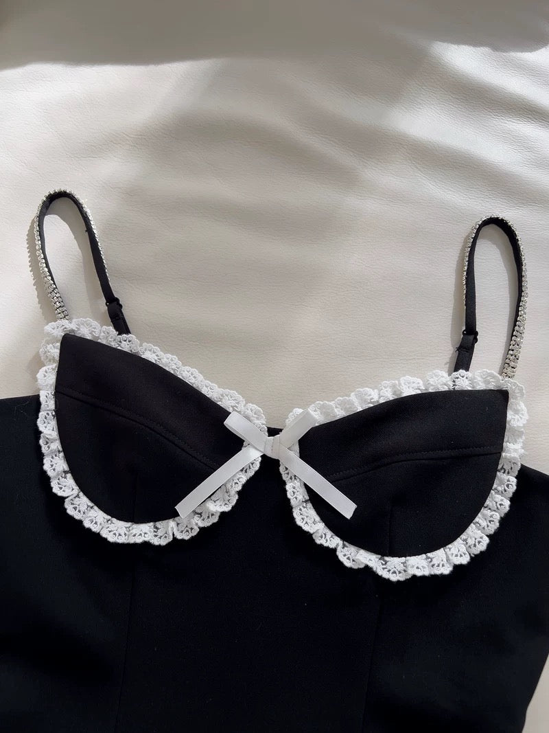 Vestido negro de fiesta de graduación, corto, sin mangas, con tirantes finos, corte A, para octavo grado, de verano, para escuela secundaria, cóctel, cumpleaños, W954