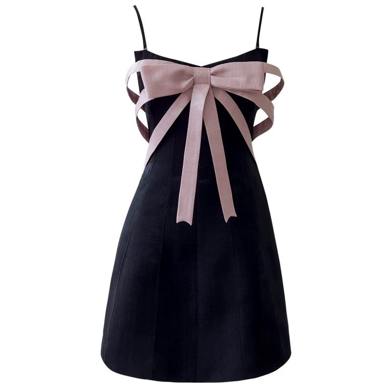 Vestido negro corto de tirantes finos, corte A, moderno, para fiesta de bienvenida de octavo grado, de verano, para escuela secundaria, cóctel, cumpleaños, W955