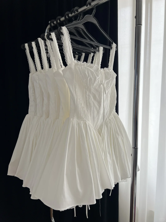 Vestido corto de encaje cuadrado con corte en A para regreso a casa, de verano, para escuela secundaria, 8.º grado, fiesta de verano, cumpleaños, W999