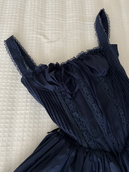Vestido corto de encaje cuadrado con corte en A para regreso a casa, de verano, para escuela secundaria, 8.º grado, para vacaciones de verano, trajes de cumpleaños W1000
