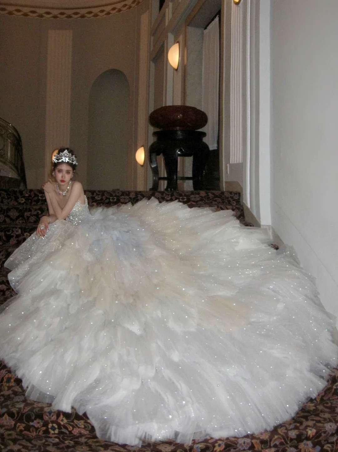 Hermoso vestido de novia blanco largo con escote corazón y lentejuelas, de lujo, WD078