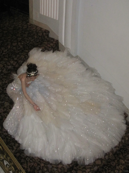 Hermoso vestido de novia blanco largo con escote corazón y lentejuelas, de lujo, WD078