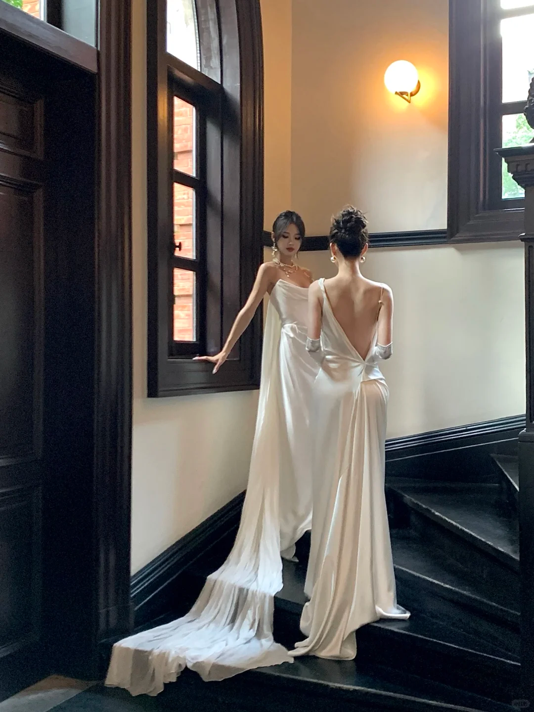Vestido de novia sencillo de sirena sin tirantes, largo de verano, de satén blanco, para novia, WD084