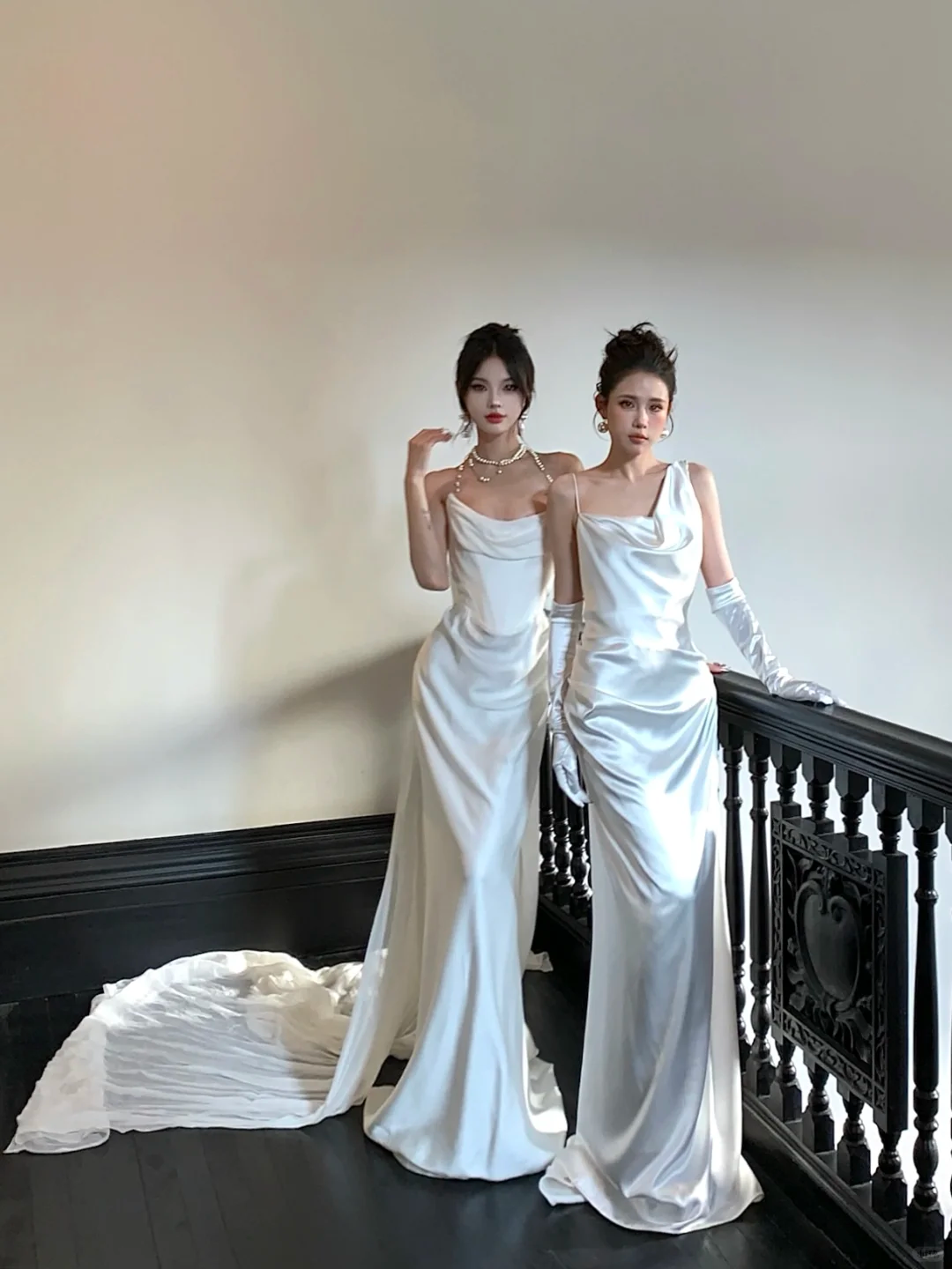 Vestido de novia sencillo de sirena sin tirantes, largo de verano, de satén blanco, para novia, WD084