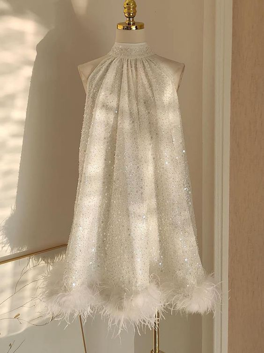 White Short Prom Dress Fashion Cocktail Dress Homecoming Dress SH1336