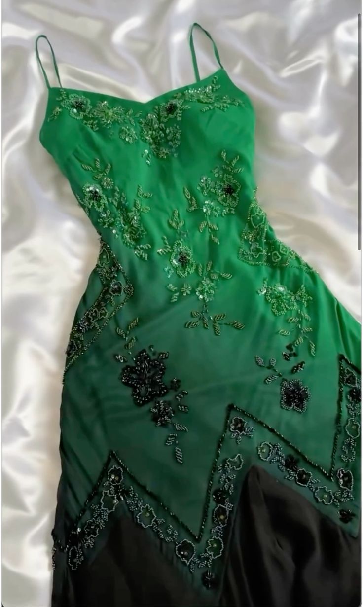 Green Gradient Fashion Exquisite Beaded Long tulle Prom Dress Evening Dress Party Dress gh3228