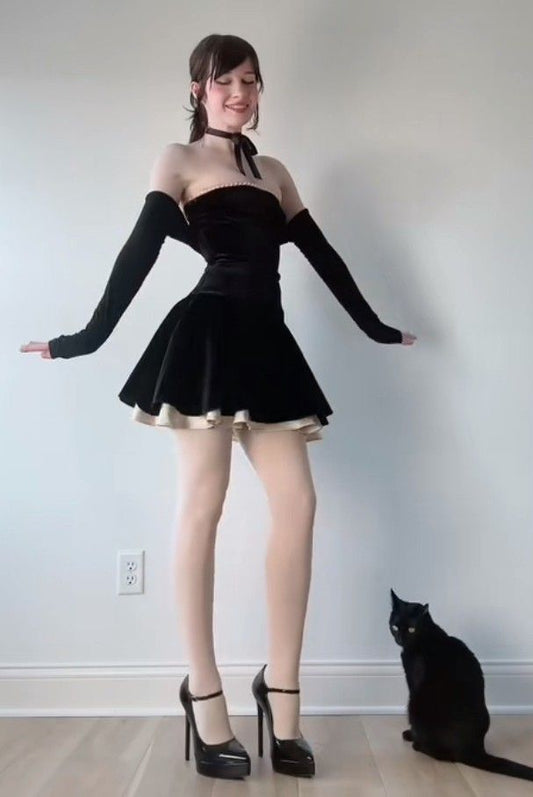 Sexy Black A Line Strapless Velvet Homecoming Dress Cocktail Dress Outfits SH3916