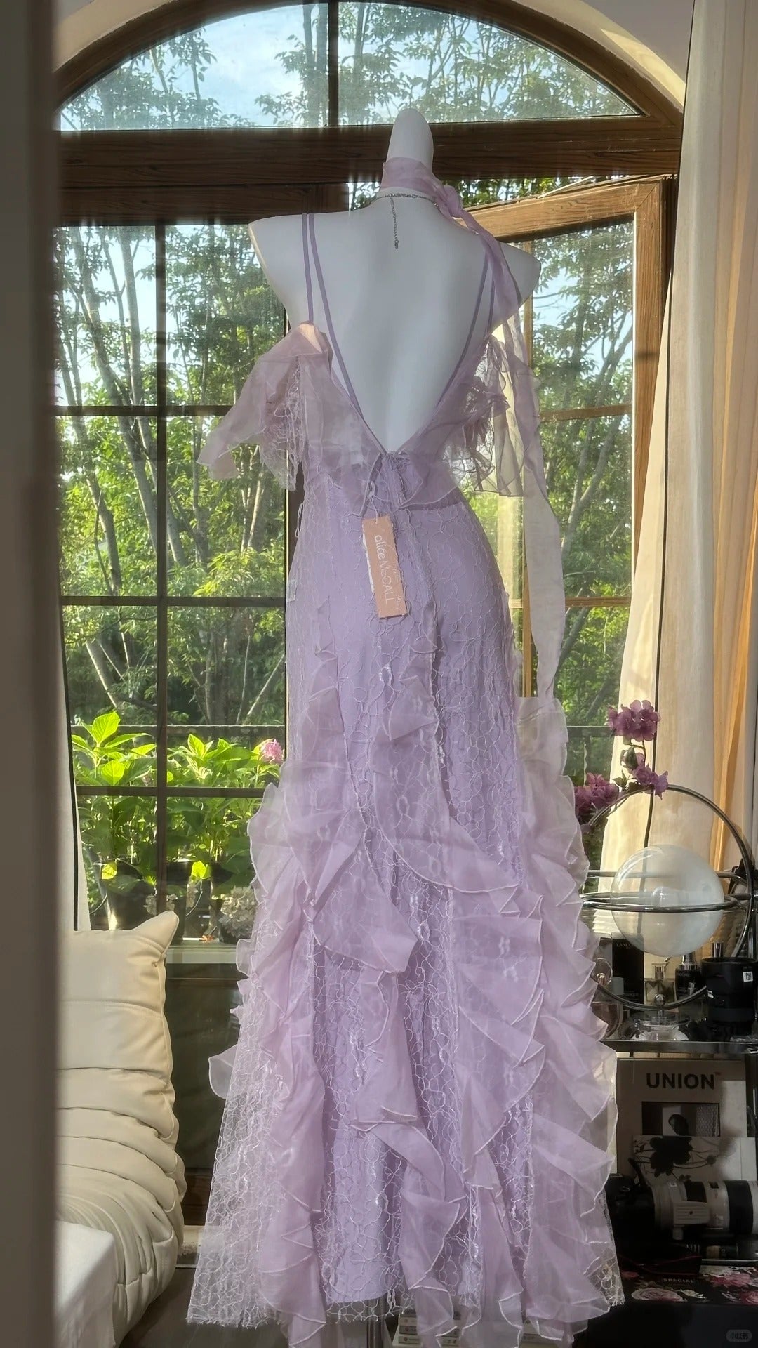 Pink Romantic Lace Elegant Long Chiffon Ball Gown Evening Dress Party Dress Date Dress gh4613